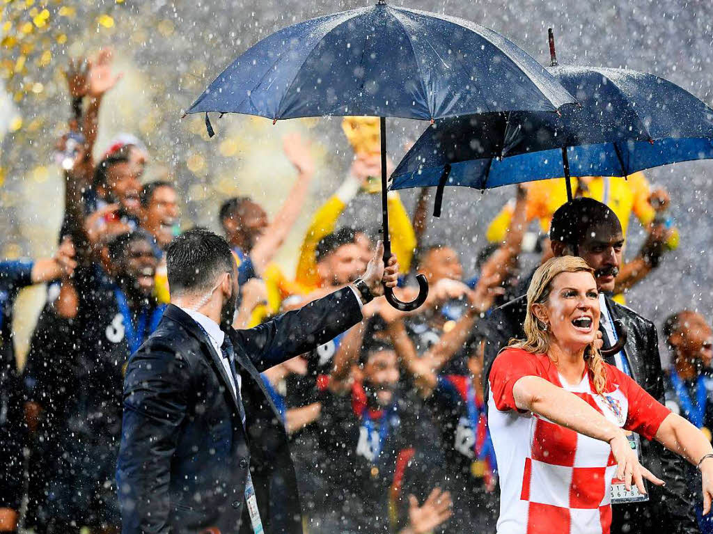 Kroatiens Prsidentin Kolinda Grabar-Kitarovic beim WM-Finale.