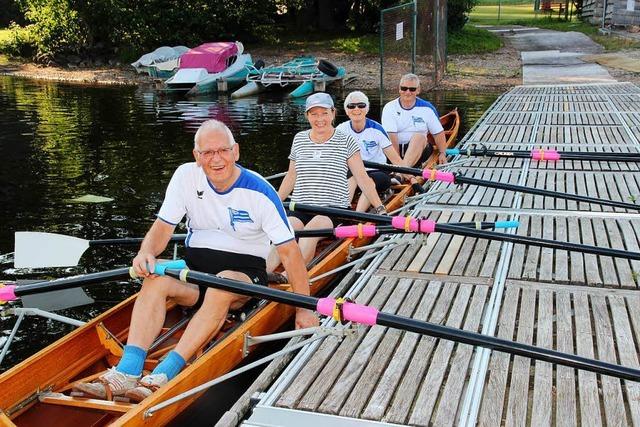 Wir sind beim Rudertraining auf dem Titisee mitgefahren