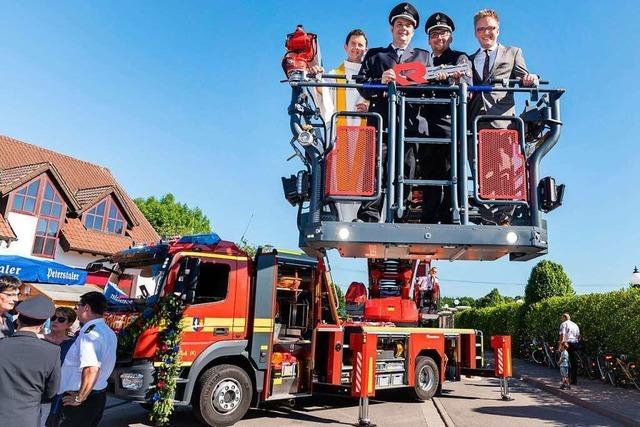 Beim Europa-Park-Brand wurde das Drehleiterfahrzeug der Feuerwehr Rust beschdigt