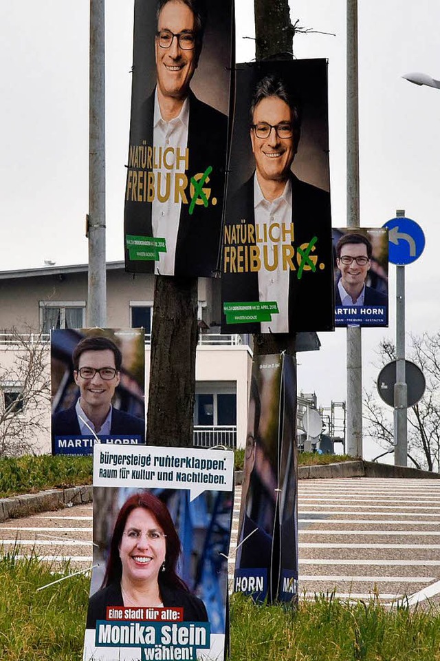 Im OB-Wahlkampf in Freiburg gaben die Grnen das meiste Geld aus.  | Foto: Michael Bamberger