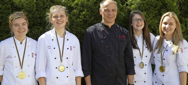 Gold und Silber holten die vier jungen...ier  auf den Wettbewerb vorbereitete.   | Foto: Hubert Bleyer