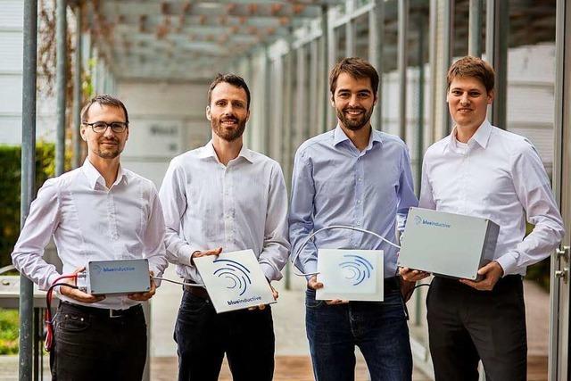 Technik der Freiburger Firma Blue Inductive ldt Akkus von Maschinen – ganz ohne Kabel