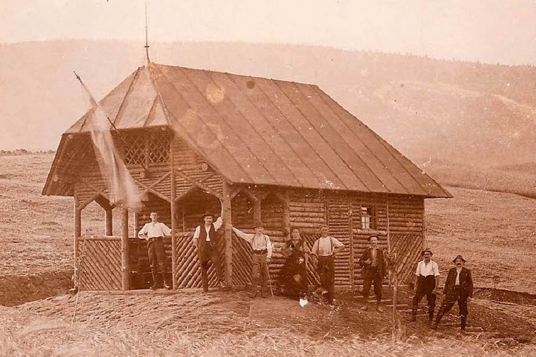 Die kleine Berglusthütte etwa 300 Mete...rhalb des heutigen Hauses im Jahr 1914  | Foto: Manfred Metzger (Repro)