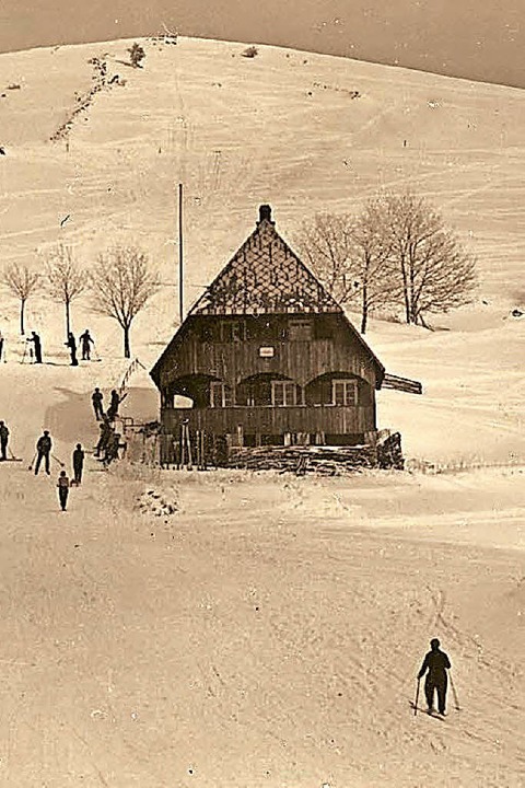 Das Berglusthaus im Schnee, ein Bild von  1939.  | Foto: Manfred Metzger (Repro)