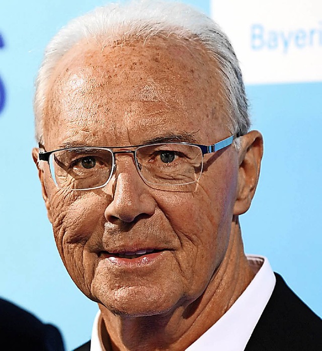 Franz Beckenbauer bei seinem Auftritt in Mnchen   | Foto: DPA