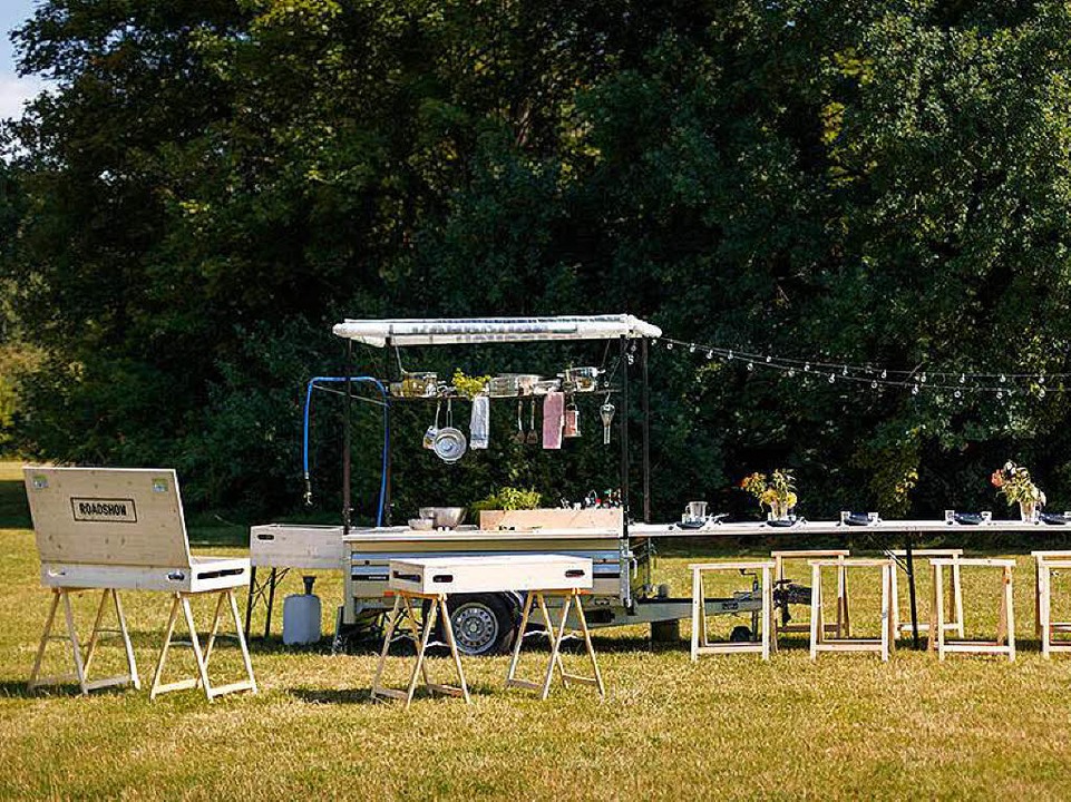 Die mobile Kche steht eine knappe Woche im Eschholzpark in Freiburg.  | Foto: privat