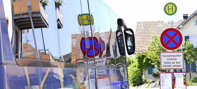 Die zentrale Bushaltestelle in der Sch...des Konzepts ein Stck weit entgegen.   | Foto: Stefan Limberger-Andris