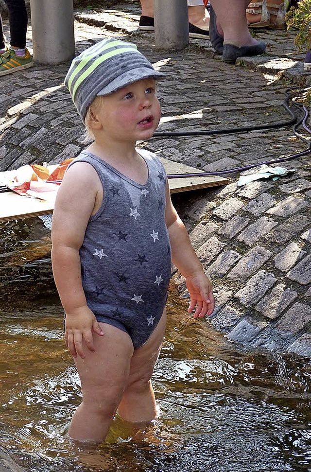 Aus diesem kleinen Mann wird ein echte...badet haben oder hineingefallen sind.   | Foto: Gabi Lendle