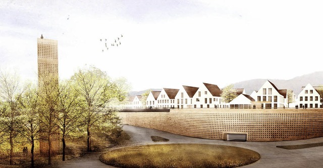 So knnte das nach Ansicht der Archite...as Areal Kronenrain knftig aussehen.   | Foto: Mono Architekten
