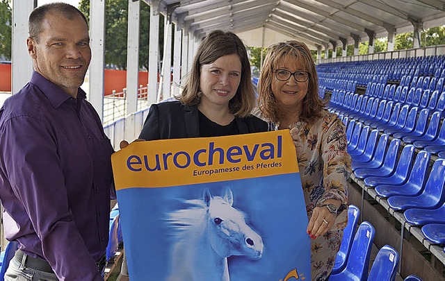 Volker Matern, Offenburgs Messechefin ...ei der Eurocheval rund 40000 Besucher.  | Foto: Storck