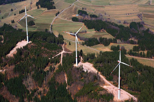 Der Bau von Windkraftanlagen reit Sch...s Bild zeigt den Glaserkopf bei Hasel.  | Foto: Erich Meyer
