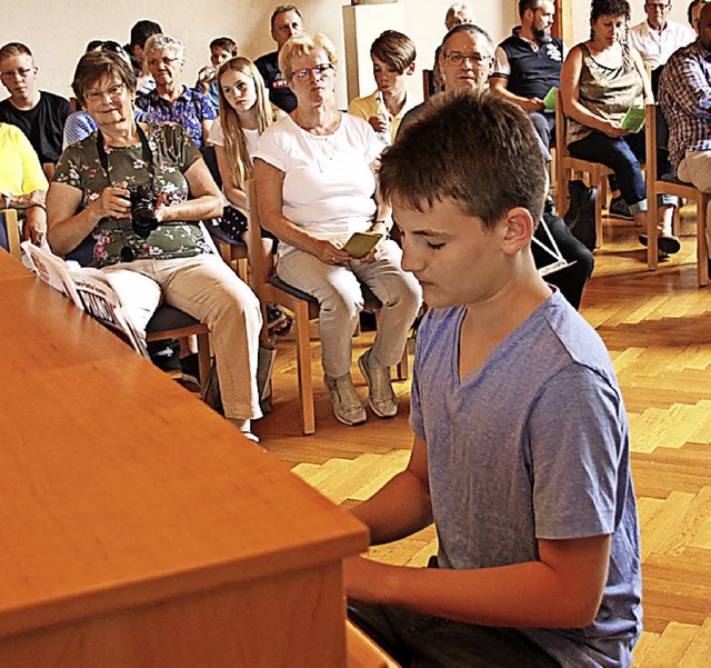 Die jungen Musiker waren mit Konzentration bei der Sache.   | Foto: Sch