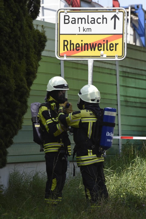Verdacht auf Gefahrstoffaustritt am Bahnhof Rheinweiler  | Foto: Volker Münch