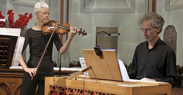 Konzert mit Ines Then-Bergh (Violine) ...rgel) in der Evangelischen Stadtkirche  | Foto: Georg Vo