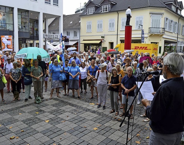 demo fluechtlingspolitik lrrach  | Foto: Zettler