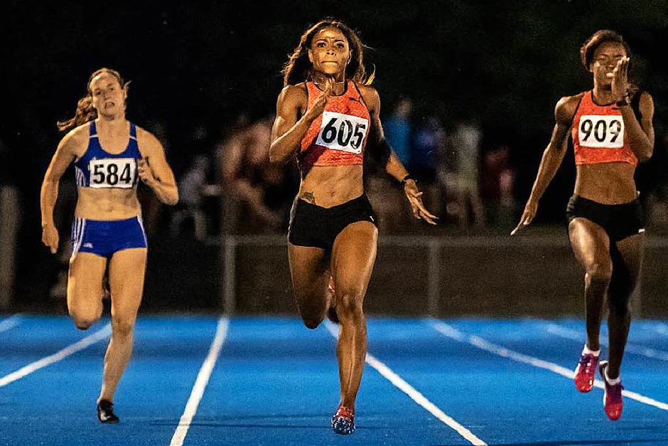 Neuer Meetingrekord über 200 Meter: die Jamaikanerin Yanique Haye (Mitte) knackte in 23,94 Sekunden den 22 Jahre alten Bestwert. (Foto: Gerd Gruendl) Neuer Meetingrekord über 200 Meter: die Jamaikanerin Yanique Haye (Mitte) knackte in 23,94 Sekunden den 22 Jahre alten Bestwert. (Foto: Gerd Gruendl)