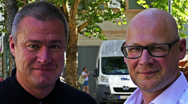 Frank Hovenbitzer (links) und Christoph Geisel   | Foto: Michael Baas