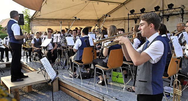 Trompetensolo, zusammen mit dem Musikverein Ottenheim   | Foto: Wolfgang Knstle