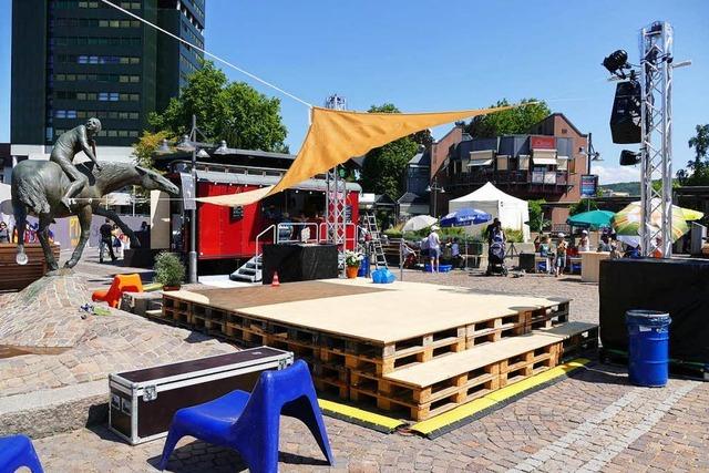 Kinder und Jugendliche sammeln Ideen fr den Lrracher Bahnhofsplatz