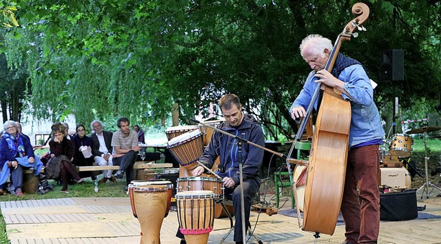 Bei einem Konzert im Liliental machten...n links), den Klang des Holzes hrbar.  | Foto: Claudia Mller