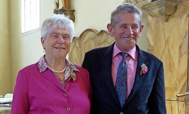 Das Jubelpaar Gebhard und Waltraud Dut...iden sind seit 50 Jahren verheiratet.   | Foto: Elisabeth Baumeister