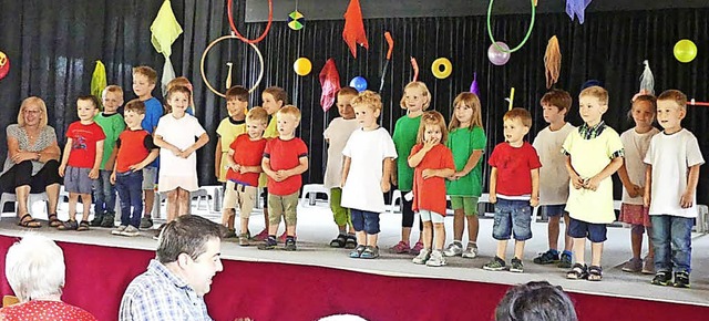 <BZ-FotoAnlauf>Kindergarten Wies:</BZ-...inder aus Wies beim Sommerfest alles.   | Foto: Privat