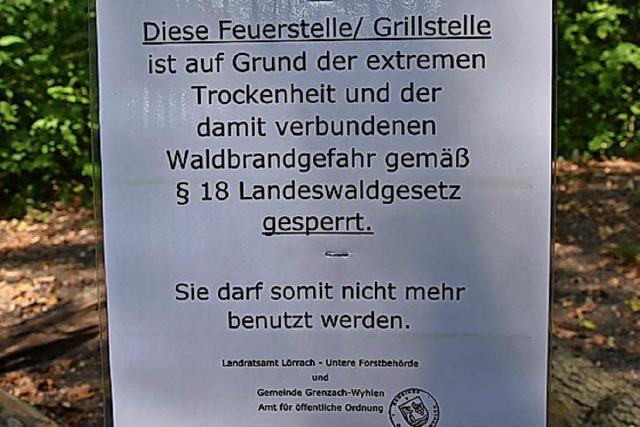 Grillen im Wald ist vorerst verboten