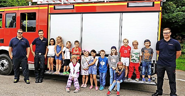 <BZ-FotoAnlauf>Dora-Merian-Kinder:</BZ...ag bei der Feuerwehr Hllstein erlebt.  | Foto: Privat