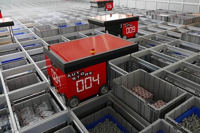 In der Müllheimer Firma Neoperl betreiben Roboter ein Kleinteilelager