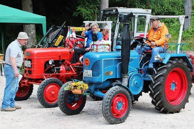 Erfrischender Treff fr Fans alter Traktoren auf dem Lipple