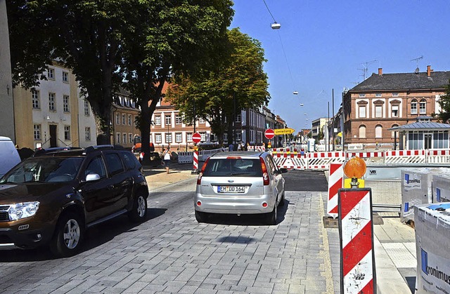 Vorbergehend abschnittsweise wieder b...r die Metzger-Gutjahr-Strae geleitet.  | Foto: Gerhard Walser