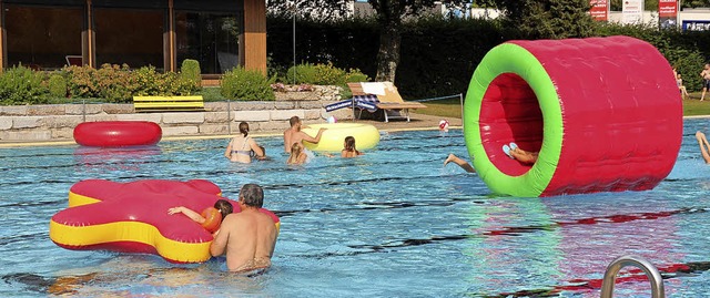 Groe Reifen, Seesterne und ein Hamstr...immbadfest im Wasser erklommen werden.  | Foto: Eva Korinth