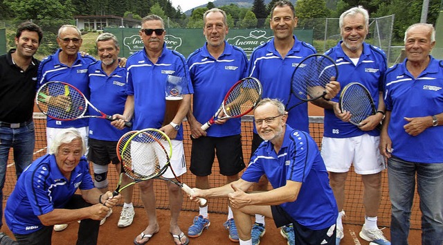 Die Mannschaft Herren 50 hat die Meist...twart des Tennisclubs Florian Girgis.   | Foto: Tennisclub St. Blasien