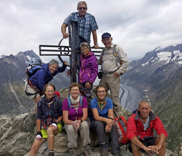 <BZ-FotoAnlauf>Schwarzwaldverein Lahr:...dem  Aletschgletscher im Hintergrund.   | Foto: Privat