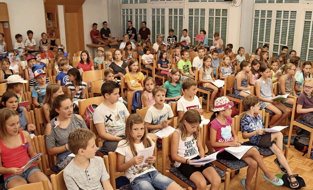 Bei der Kinderbibelwoche in Ettenheim wurde viel gesungen.   | Foto: Herbert Birkle