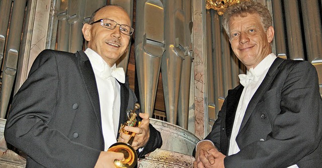 Klassik-Trompeter Bernhard Kratzer und...ils auergewhnlichen Kompositionen.    | Foto: Andreas Bhm