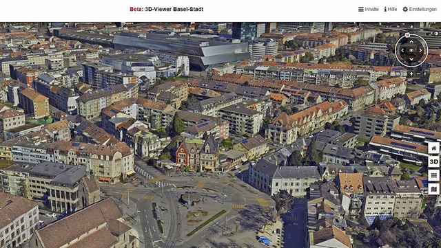 Ein Einblick in den dreidimensionalen Stadtplan.   | Foto: Fachstelle Geoinformation/Annette Mahro