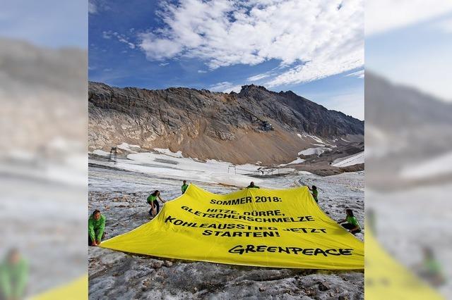 Greenpeace-Aktion an Zugspitze