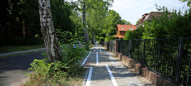 Ist keine Kunst und muss daher wieder Weg: der neue Zick-Zack Radweg in Berlin.   | Foto: dpa