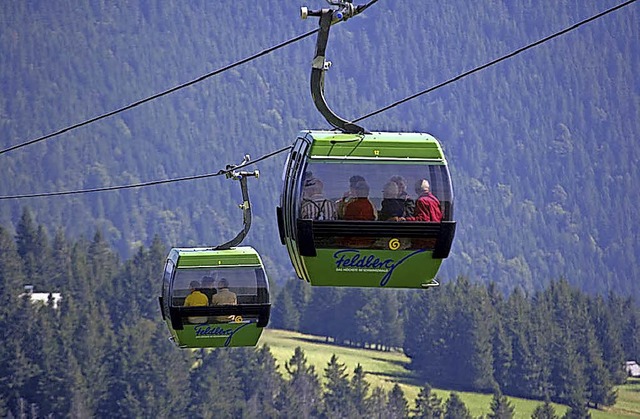 Die Feldbergbahn befrdert  auch im So...trieb  immer Besucher auf den Gipfel.   | Foto: Gerhard Kassner