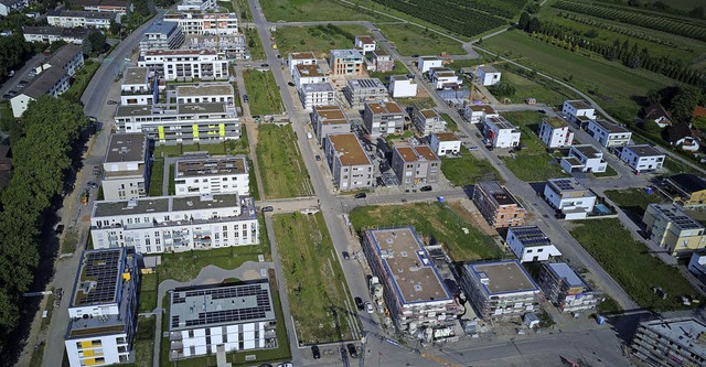 Das Neubaugebiet Seidenfaden erweitert...en des neuen Wohnquartiers ausgebaut.   | Foto: Michael Saurer