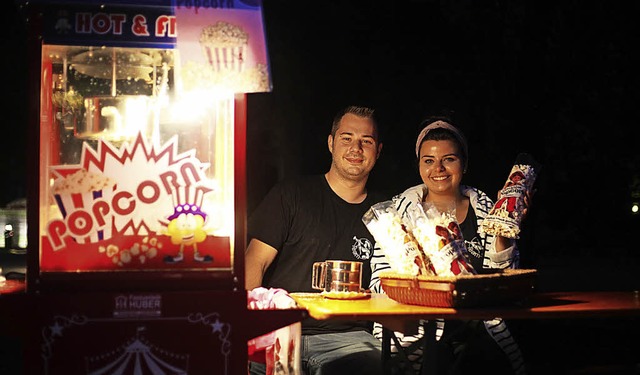 Das Popcorn darf auch beim Kinobesuch ...Schlosspark an die Kinobegeisterten.    | Foto: Lukas Reinhardt