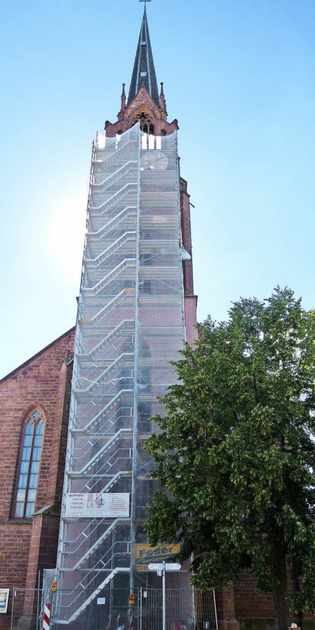 Kirchenrenovierung in Kndringern, Interview mit Pfarrer Strbl  | Foto: Aribert Rssel
