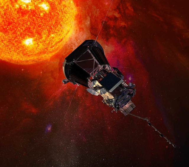 Diese Computergrafik zeigt die &#8222;...hrtbehrde Nasa auf dem Weg zur Sonne.  | Foto: dpa