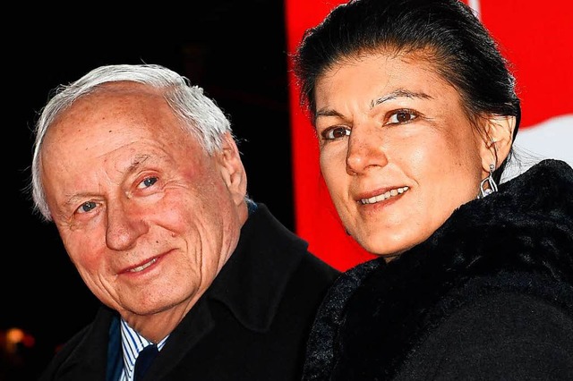 Oskar Lafontaine (links) und seine Frau Sahra Wagenknecht  | Foto: dpa