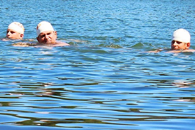 Gemtlich lieen es die meisten Schwimmer angehen.  | Foto: Christiane Pfeifer