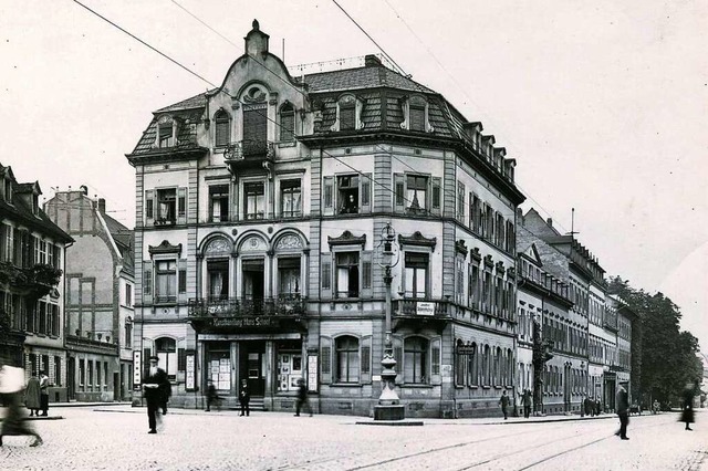 Der westliche Teil vom   heutigen Friedrichring,  etwa 1920...  | Foto: Archiv Manfred Gallo