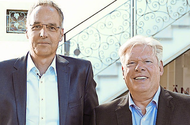 Oliver Schwarzkopf (l.) und  Joachim Eyrich   | Foto: detlef stachel