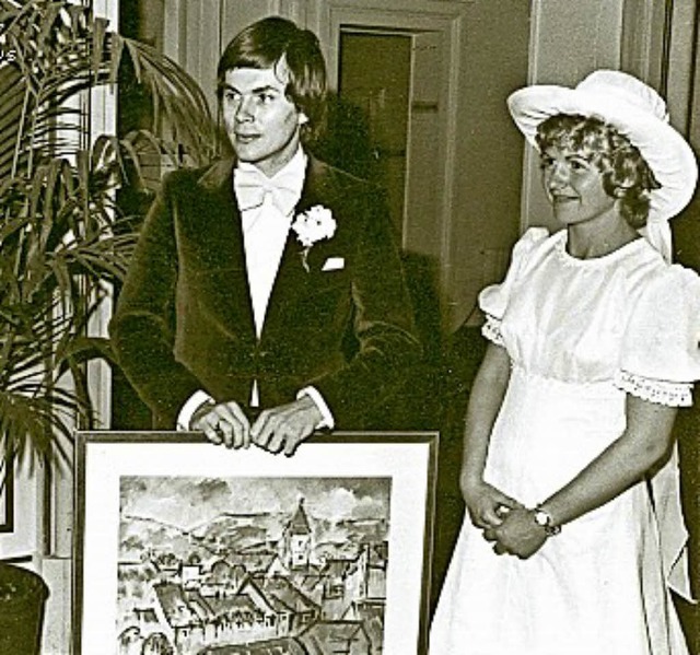 Stdtepartnerschaft zwischen Lrrach u...nd Jrgen Bintz haben 1974 geheiratet.  | Foto: Dreilndermuseum