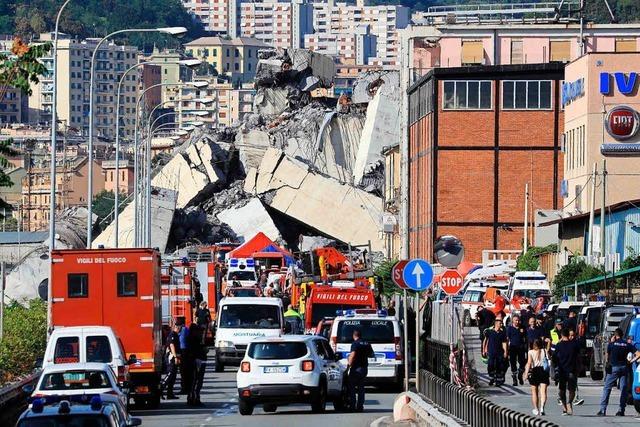 Wie ein Autofahrer den Brücken-Einsturz in Genua überlebt hat